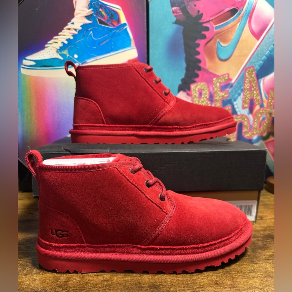 UGG Neumel Boot Samba Red Men size 8 - Picture 2 of 10